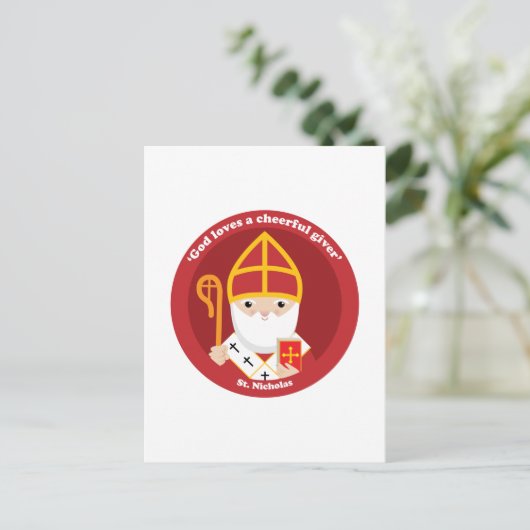 St. Nicholas Postkarte (Stehend Vorderseite)