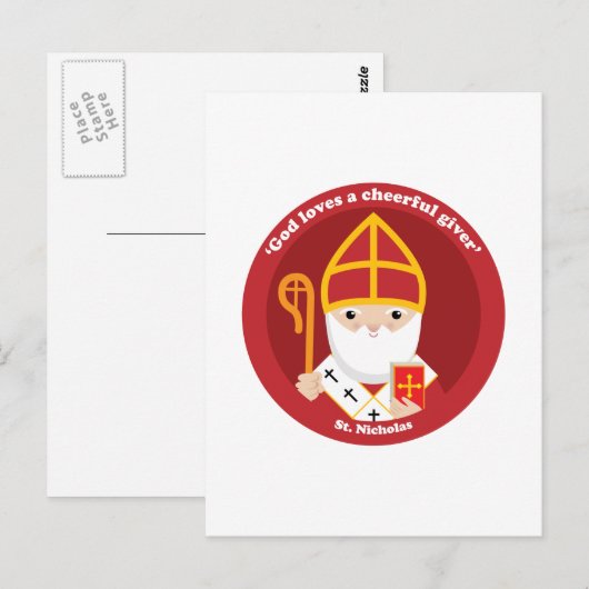 St. Nicholas Postkarte (Vorne/Hinten)