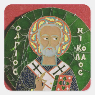 St. Nicholas Quadratischer Aufkleber