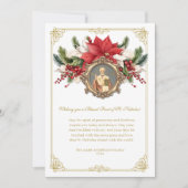 St. Nicholas Red Poinsettias Weihnachtsfest (Vorderseite)