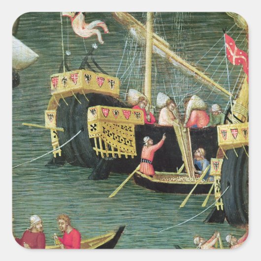 St. Nicholas Rette Mira von der Hungersnot Quadratischer Aufkleber (Vorderseite)