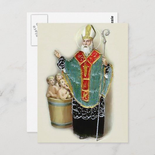 St. Nicholas Rettung der Kinder Postkarte (Vorne/Hinten)