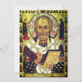 St. Nicholas Russian icon Dankeskarte (Vorderseite)