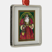St. Nicholas-Schmuck Silbernes Ornament (Rechts)