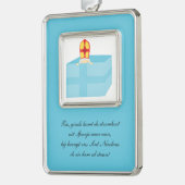 St. Nicholas Sinterklaas Kinder Kunst Niedlich Rahmen-Ornament Silber (Links)