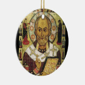 St. Nicholas St. Nick Santa Russian Icon 1294 Keramik Ornament (Rechts)