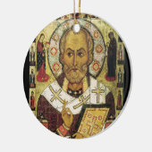 St. Nicholas St. Nick Santa Russian Icon 1294 Keramik Ornament (Links)