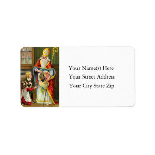 St. Nicholas Vintages Adressetikett