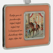 St. Nick Dutch Sinterklaas Reiten auf Vintagem Pfe Rahmen-Ornament Silber (Rechts)