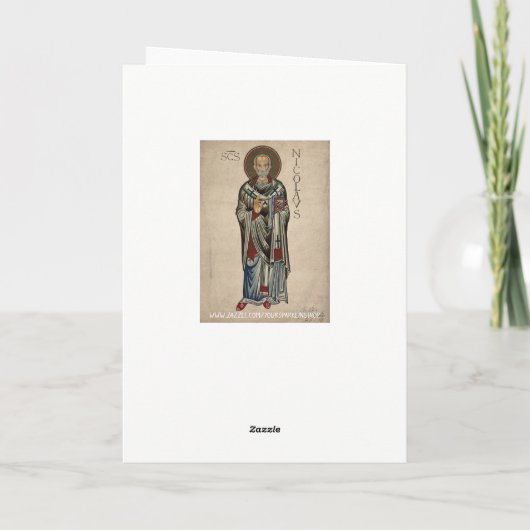 St.-Nick-Heiliges Nicholas von Myra und Karte (Rückseite)