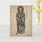 St.-Nick-Heiliges Nicholas von Myra und Karte (Gelbe Blume)