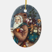 ST. NICK IN TEDDY BEAR ANZUG, CHRISTMAS TEDDIES KERAMIK ORNAMENT (Vorne)