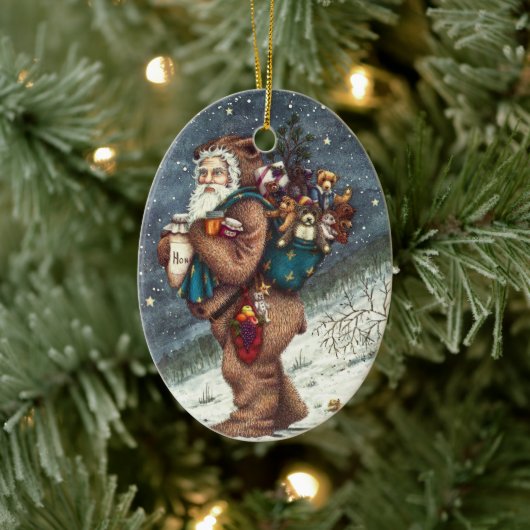 ST. NICK IN TEDDY BEAR ANZUG, CHRISTMAS TEDDIES KERAMIK ORNAMENT (Baum)