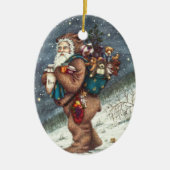 ST. NICK IN TEDDY BEAR ANZUG, CHRISTMAS TEDDIES KERAMIK ORNAMENT (Vorne)