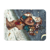 ST. NICK IN TEDDY BEAR ANZUG, CHRISTMAS TEDDIES MAGNET (Horizontal)