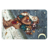 ST. NICK IN TEDDY BEAR ANZUG, CHRISTMAS TEDDIES MAGNET (Horizontal)