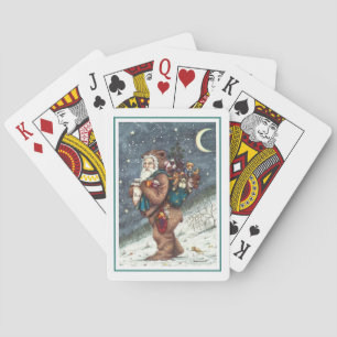 ST. NICK IN TEDDY BEAR ANZUG, CHRISTMAS TEDDIES SPIELKARTEN