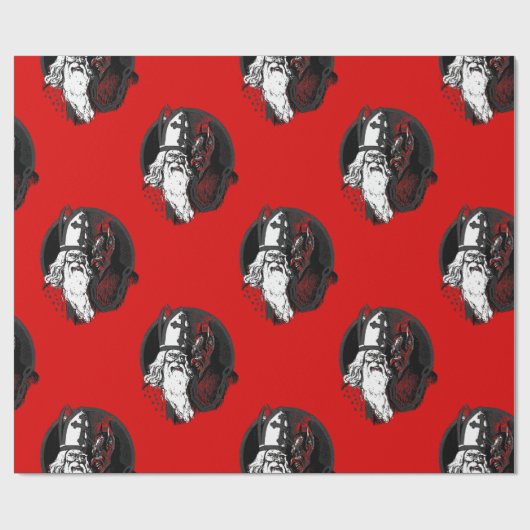 st Nick krampus Geschenkpapier (Flach)