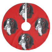 st Nick krampus Polyester Weihnachtsbaumdecke (Vorderseite)