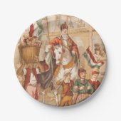 St. Nick-Sankt- Nikolausholländer Sinterklaas Pappteller (Vorderseite)