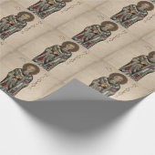 St. Nick St. Nikolaus von Myra Pattern Wasserfarbe Geschenkpapier (Ecke)