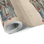 St. Nick St. Nikolaus von Myra Pattern Wasserfarbe Geschenkpapier (Rolleneckpunkt)