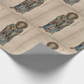 St. Nick St. Nikolaus von Myra Pattern Wasserfarbe Geschenkpapier (Ecke)