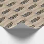 St. Nick St. Nikolaus von Myra Pattern Wasserfarbe Geschenkpapier (Ecke)