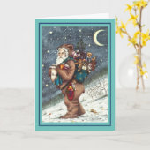 ST. NICK TEDDY BEAR ANZUG, CHRISTMAS TEDDIES Leere Karte (Gelbe Blume)