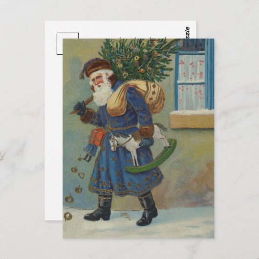 St. Nick | Vintager Urlaub Postkarte (Vorne/Hinten)