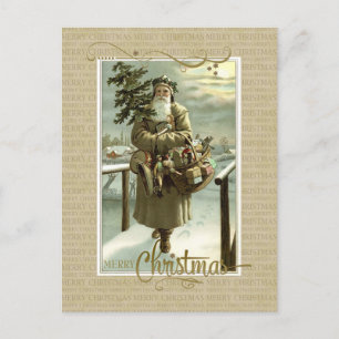 St Nick Weihnachten Vintage Reproduktion Postkarte
