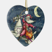 ST. NICK, WEISSER REINDEL, CHRISTMAS MAGIC KERAMIK ORNAMENT (Rechts)