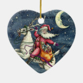 ST. NICK, WEISSER REINDEL, CHRISTMAS MAGIC KERAMIK ORNAMENT (Hinten)
