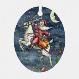 ST. NICK, WEISSER REINDEL, CHRISTMAS MAGIC ORNAMENT AUS METALL