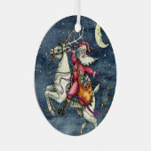 ST. NICK, WEISSER REINDEL, CHRISTMAS MAGIC ORNAMENT AUS METALL (Vorderseite Rechts)