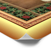 St. Nickolas, Weihnachtsgeschenke, Gold Hintergrun Poster (Ecke)