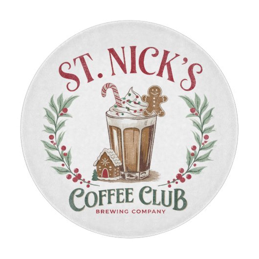St Nicks Coffee Club Schneidebrett (Vorderseite)