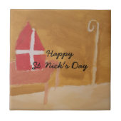 St. Nicks Tag Niederländische Sinterklaas Watercol Fliese (Vorderseite)