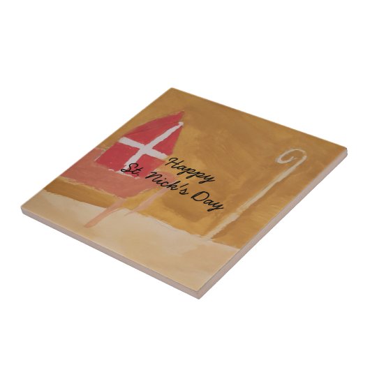 St. Nicks Tag Niederländische Sinterklaas Watercol Fliese (Seite)