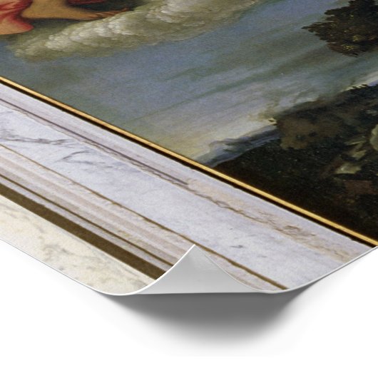 St. Nikolaus in Glory mit Heiligen Poster (Ecke)