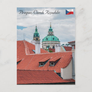 St. Nikolaus-Kirche und Dächer von Prag Postkarte