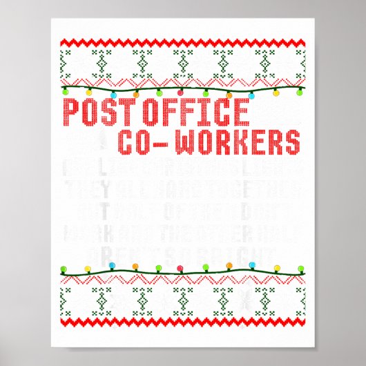 St Office Co Workers Are Like Christmas Lights The Poster (Vorne)