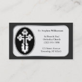 St. Olga Cross - Orthodox Clergy Business Cards Visitenkarte (Vorderseite)