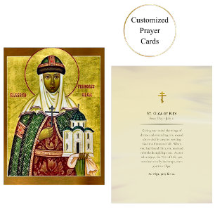 St. Olga Equal-to-the-Apostles Gebet Card Platzkarte