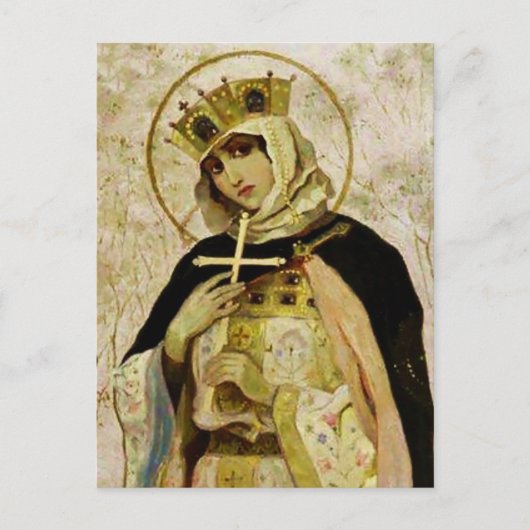 "St Olga" von Michail Nesterov Postkarte (Vorderseite)
