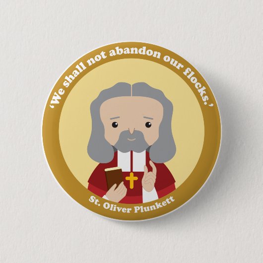 St. Oliver Plunkett Button (Vorderseite)