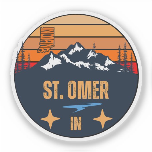 St. Omer, Indiana Aufkleber (Vorderseite)