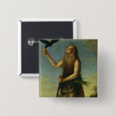 St. Onuphrius (Öl auf Leinwand) Button (Vorne & Hinten)