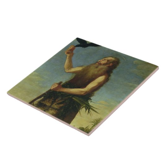 St. Onuphrius (Öl auf Leinwand) Fliese (Seite)