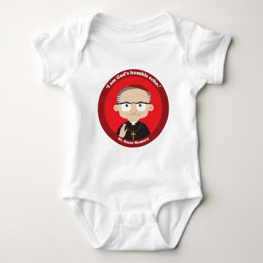 St. Oscar Romero Baby Strampler (Vorderseite)
